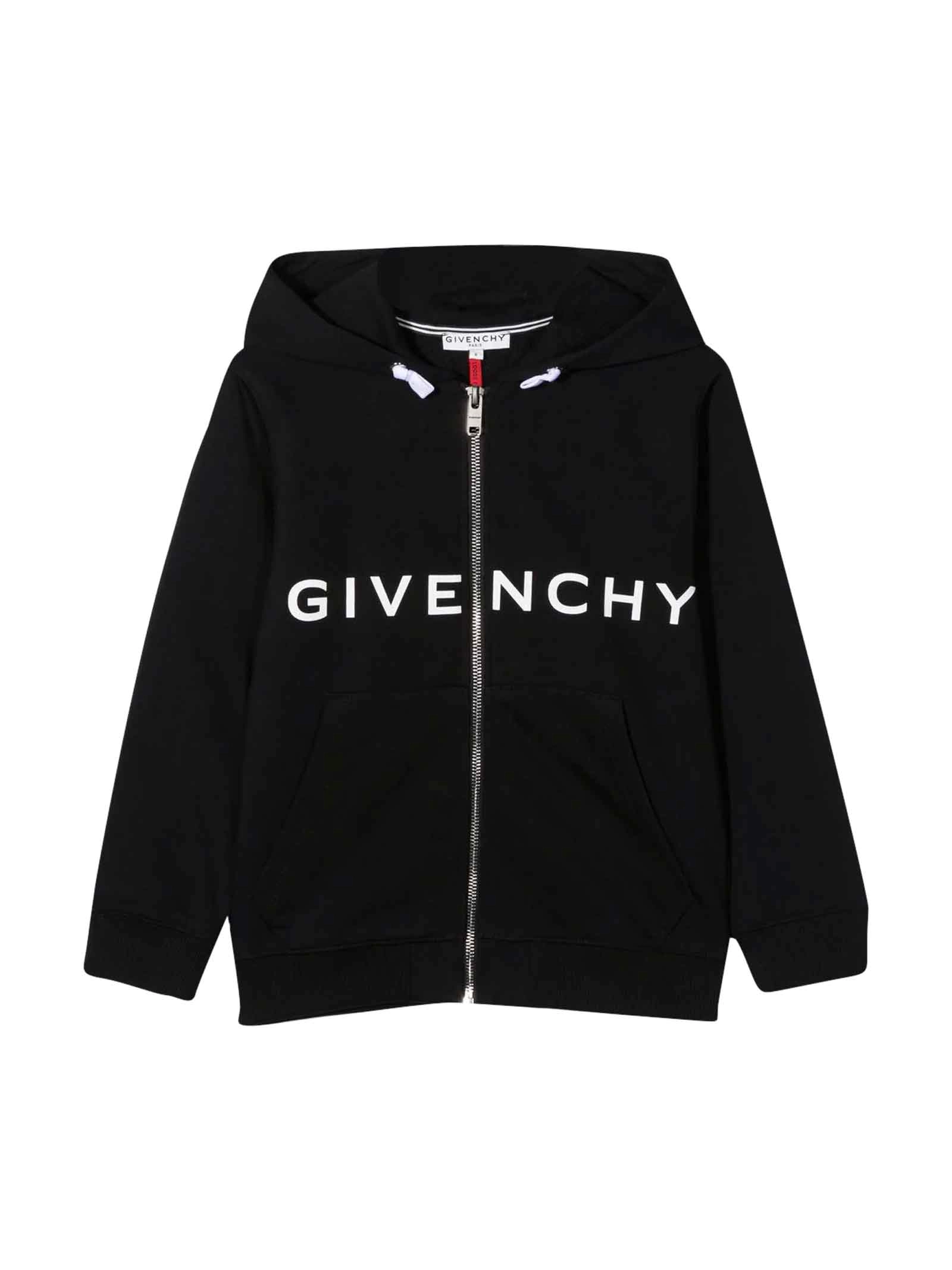 Givenchy Kids Logo Printed Drawstring Hoodie