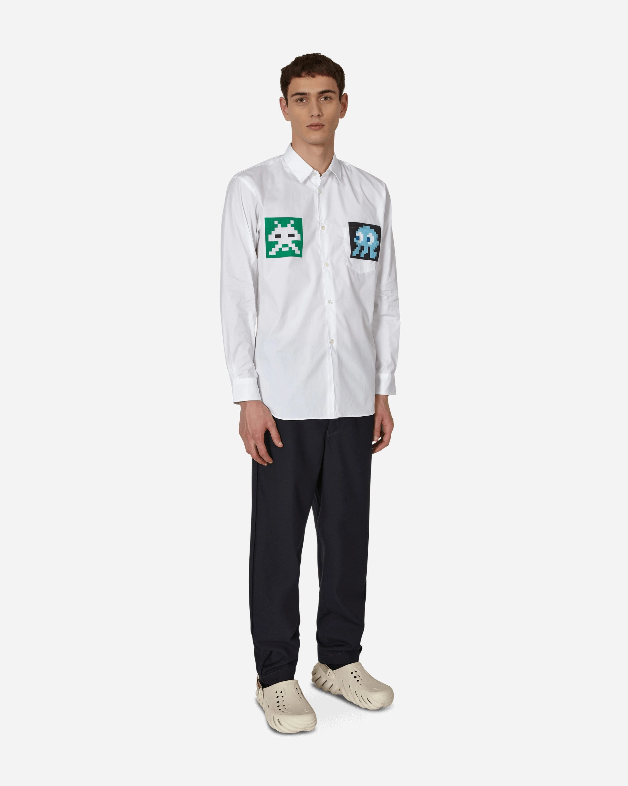 Invader Poplin Shirt White