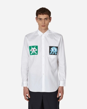 Invader Poplin Shirt White