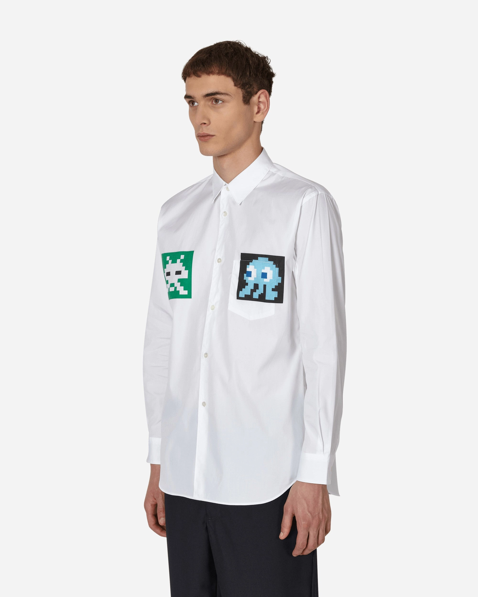 Invader Poplin Shirt White