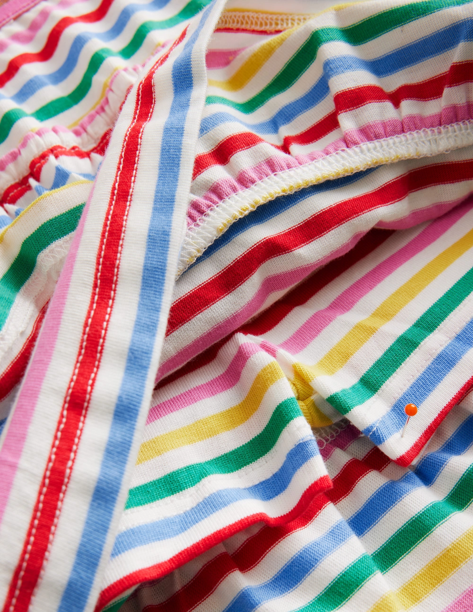 Jersey Ruffle Skort-Multi Stripe