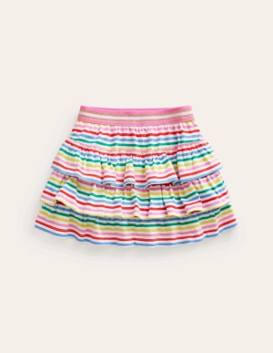 Jersey Ruffle Skort-Multi Stripe