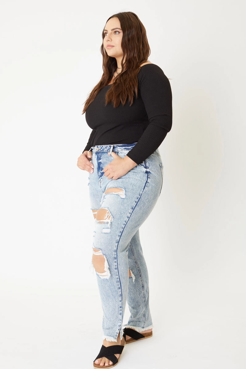 Juliet Ultra High Rise Mom Jeans (Plus Size)