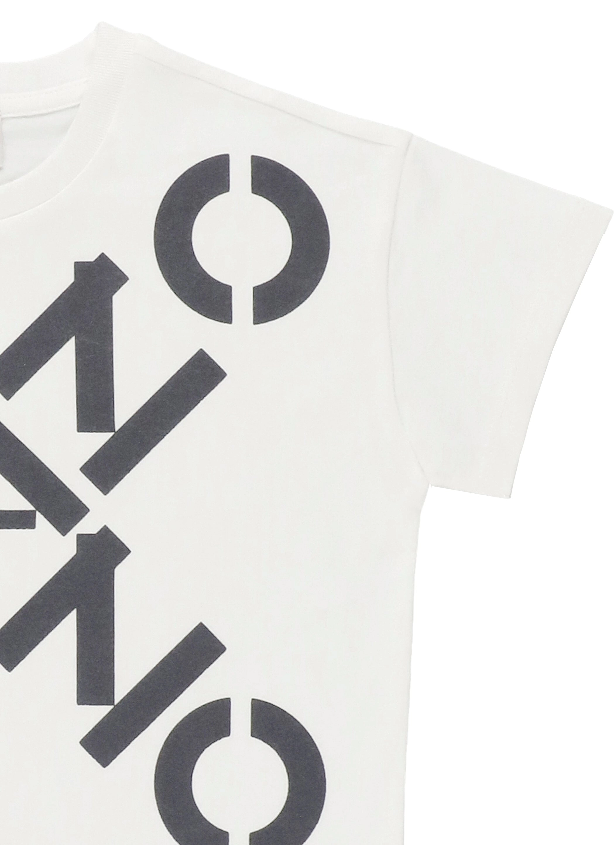 Kenzo Kids Cross Logo Printed Crewneck T-Shirt