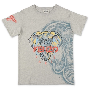 Kenzo Kids Logo Printed Crewneck T-Shirt