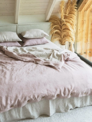Linen Bedding Set | Dusty Rose