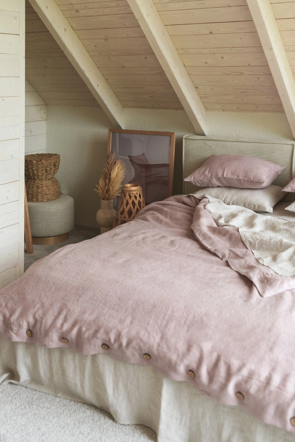 Linen Bedding Set | Dusty Rose