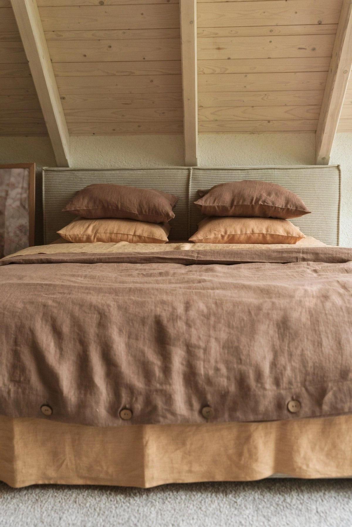 Linen Bedding Set | Rosy Brown