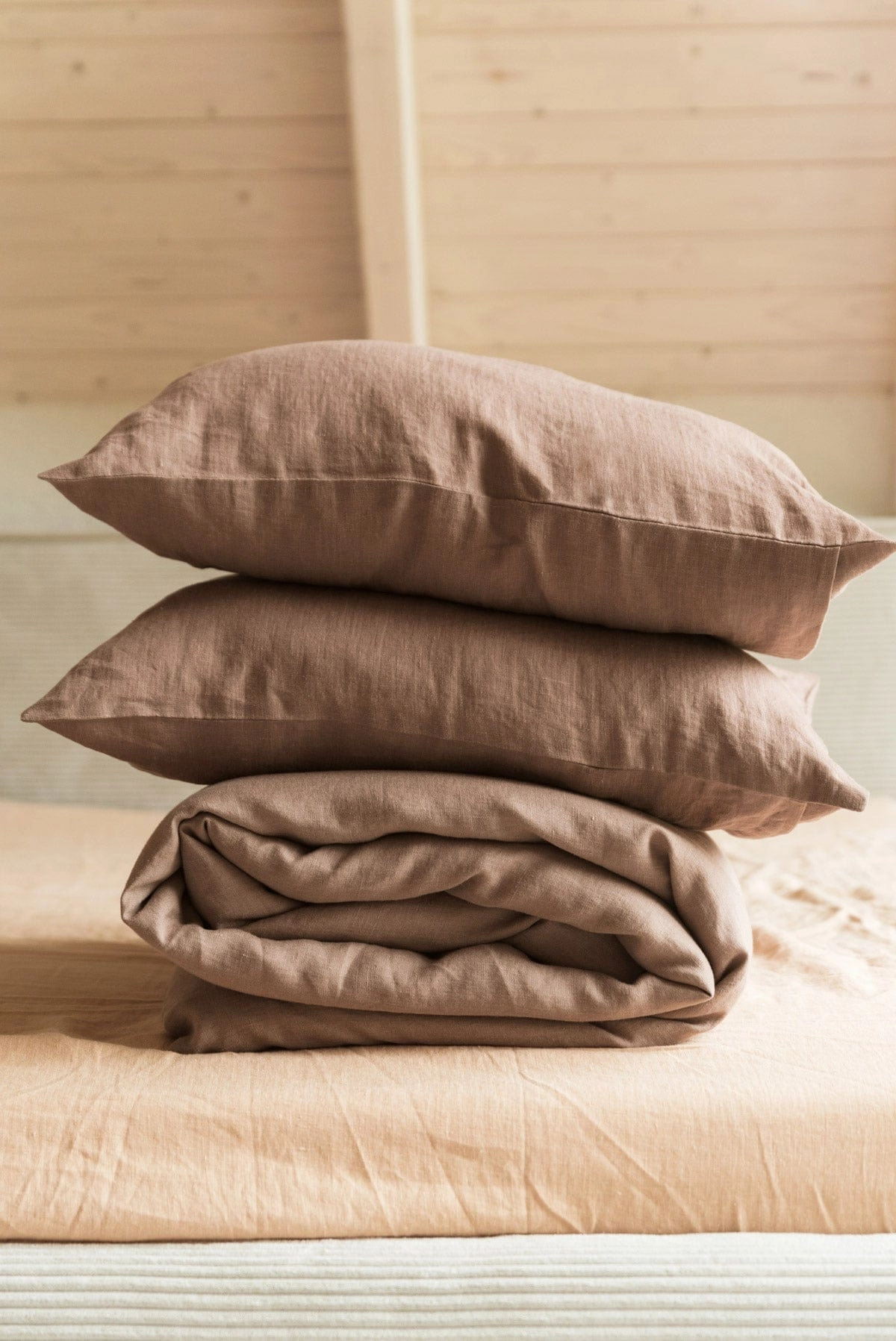 Linen Bedding Set | Rosy Brown