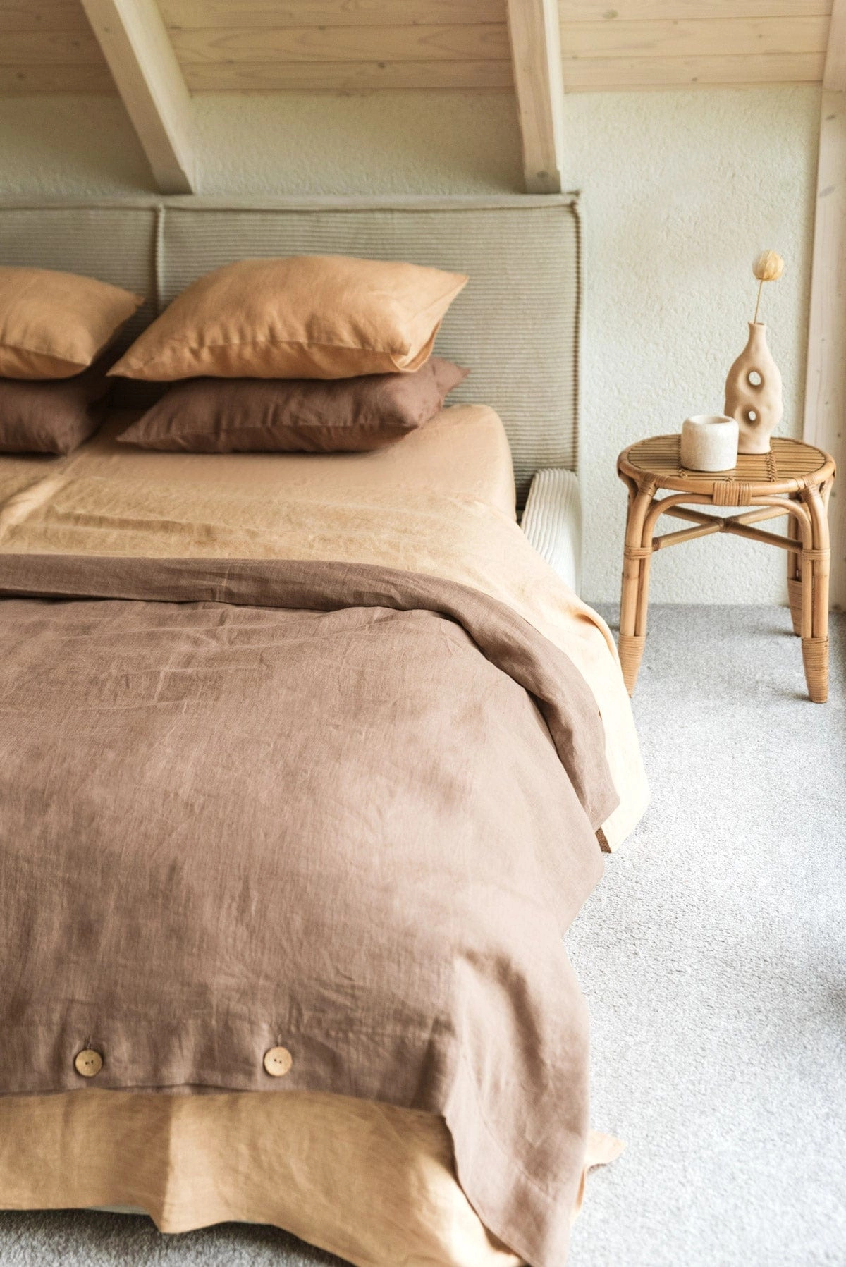 Linen Bedding Set | Rosy Brown