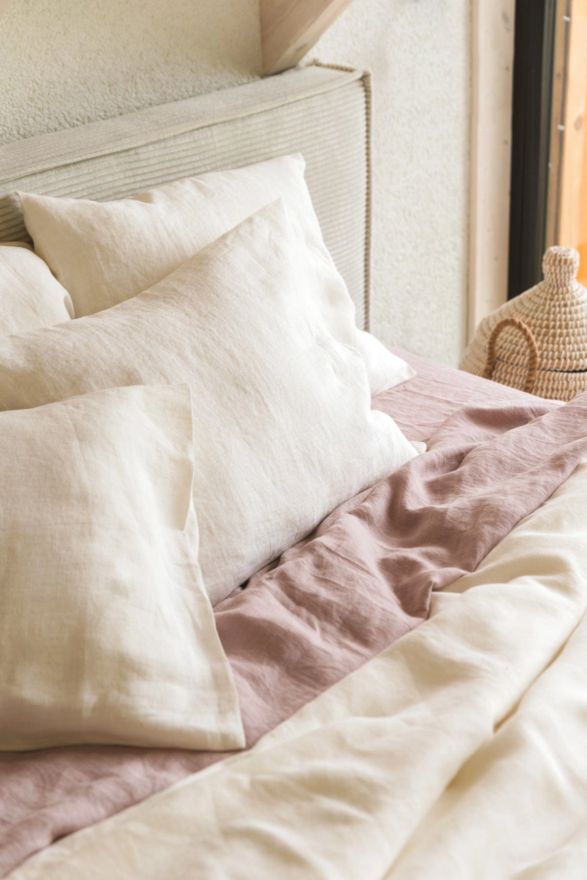 Linen Bedding Set | White