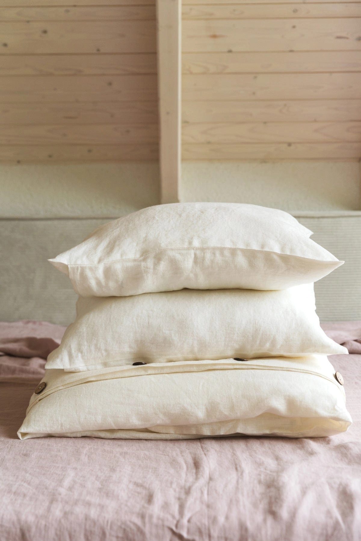 Linen Bedding Set | White