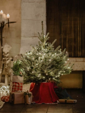 Linen Christmas Tree Skirt | Multiple Colours