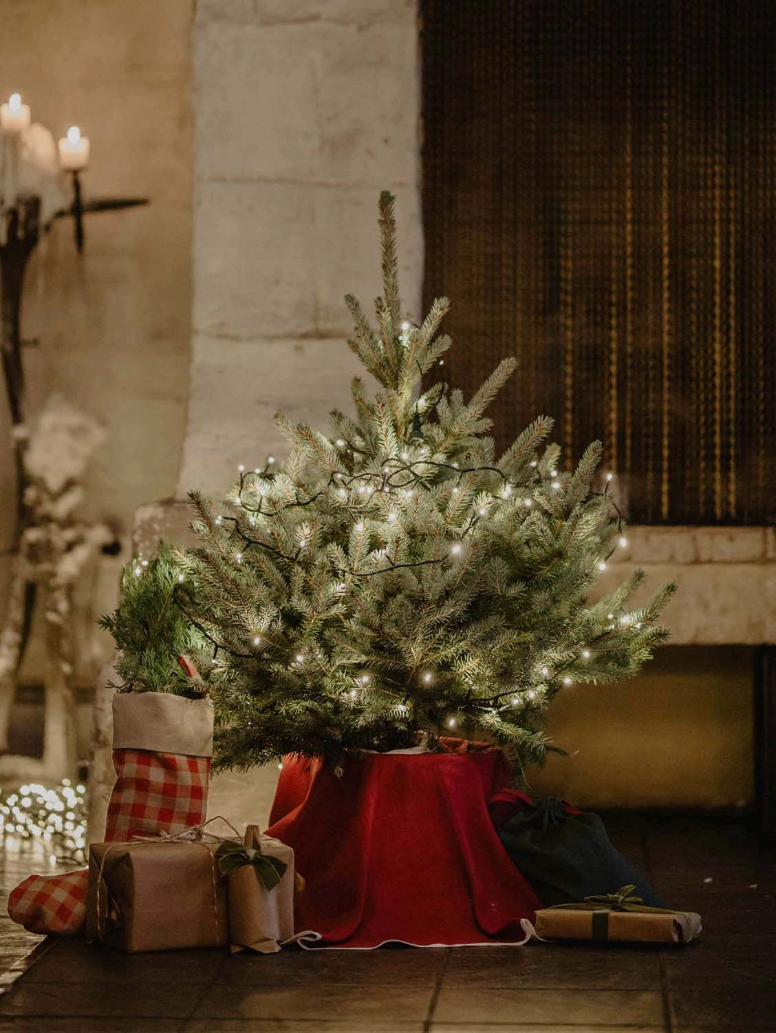 Linen Christmas Tree Skirt | Multiple Colours