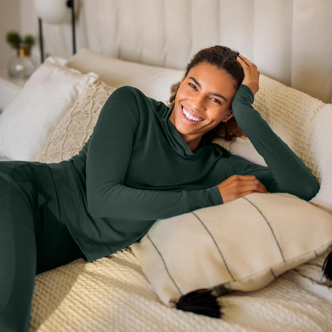 Long sleeve cowl neck top — NATTWARM™