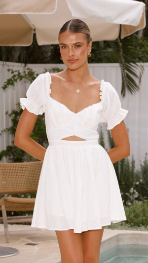 Magnolia Mini Dress - White