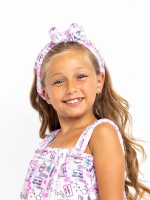 Makeup Plush Spa Headband with Bow