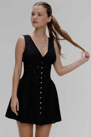 Marley Cotton Eyelet Mini Dress - Eclipse