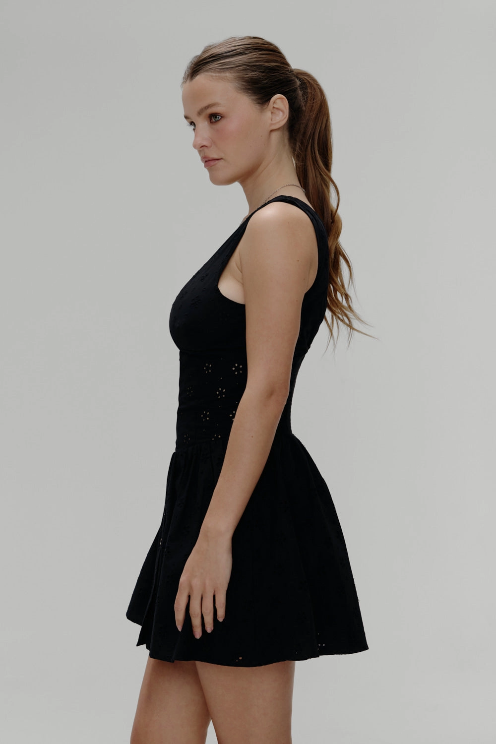 Marley Cotton Eyelet Mini Dress - Eclipse