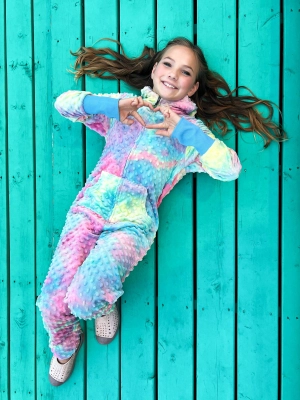 Minky Bubble Onesie - Tie Dye