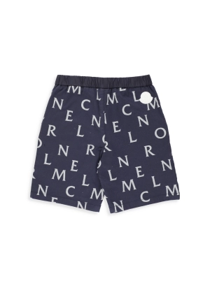 Moncler Enfant Allover Logo Printed Shorts
