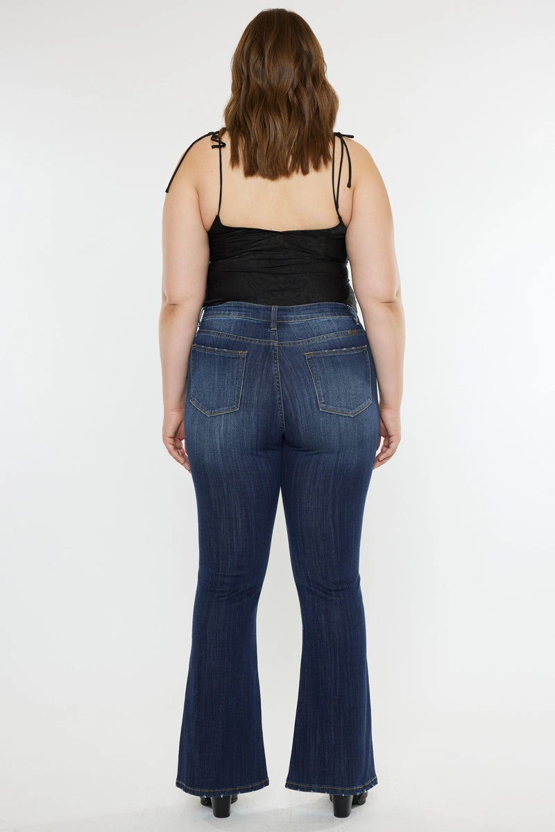 Natti Mid Rise Flare Jeans (Plus Size)