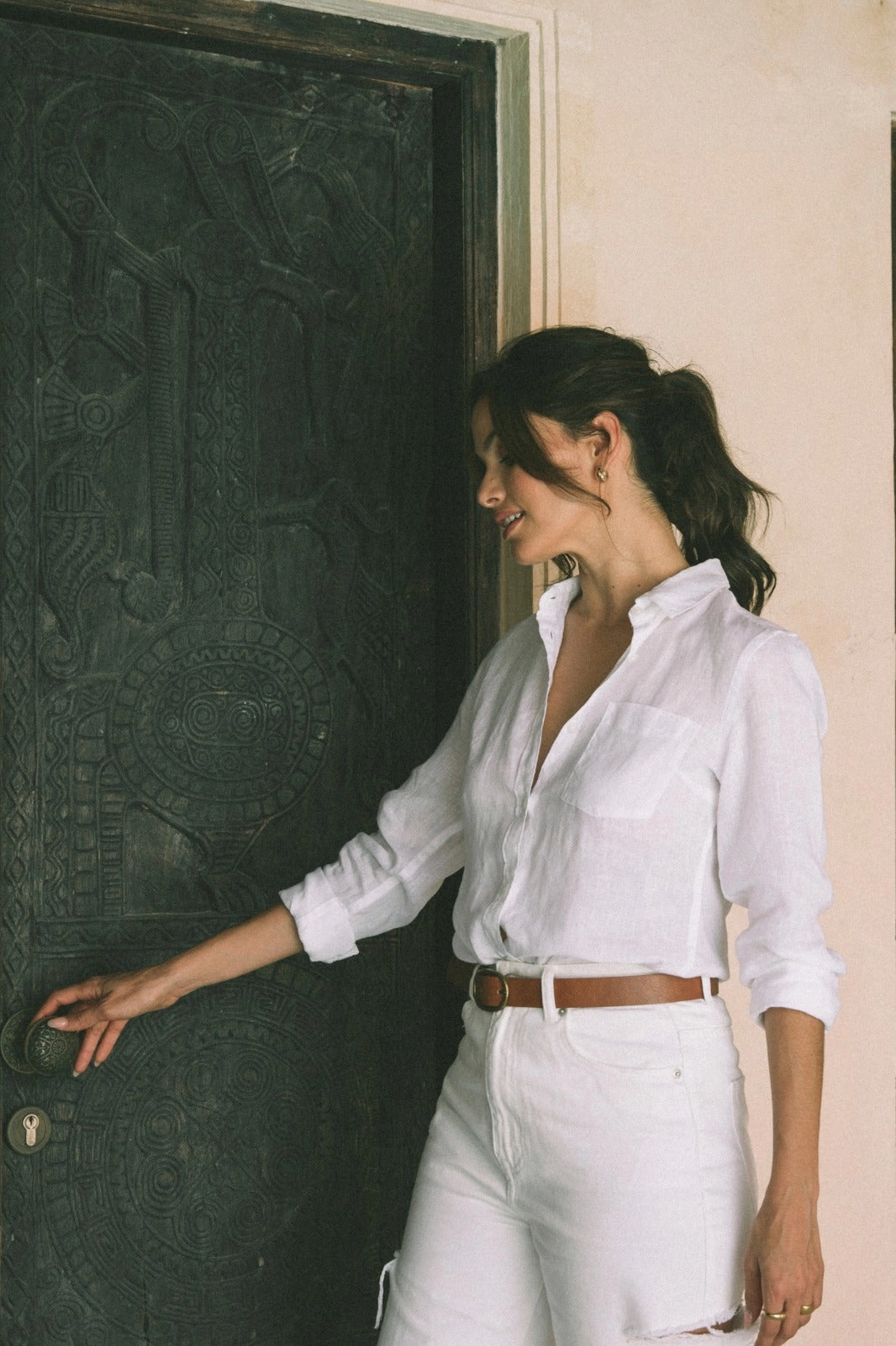 Neutral Island Linen Shirt