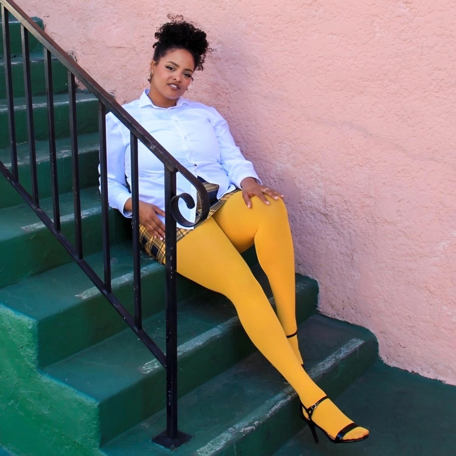 Opaque 80 Den Tights - Mimosa