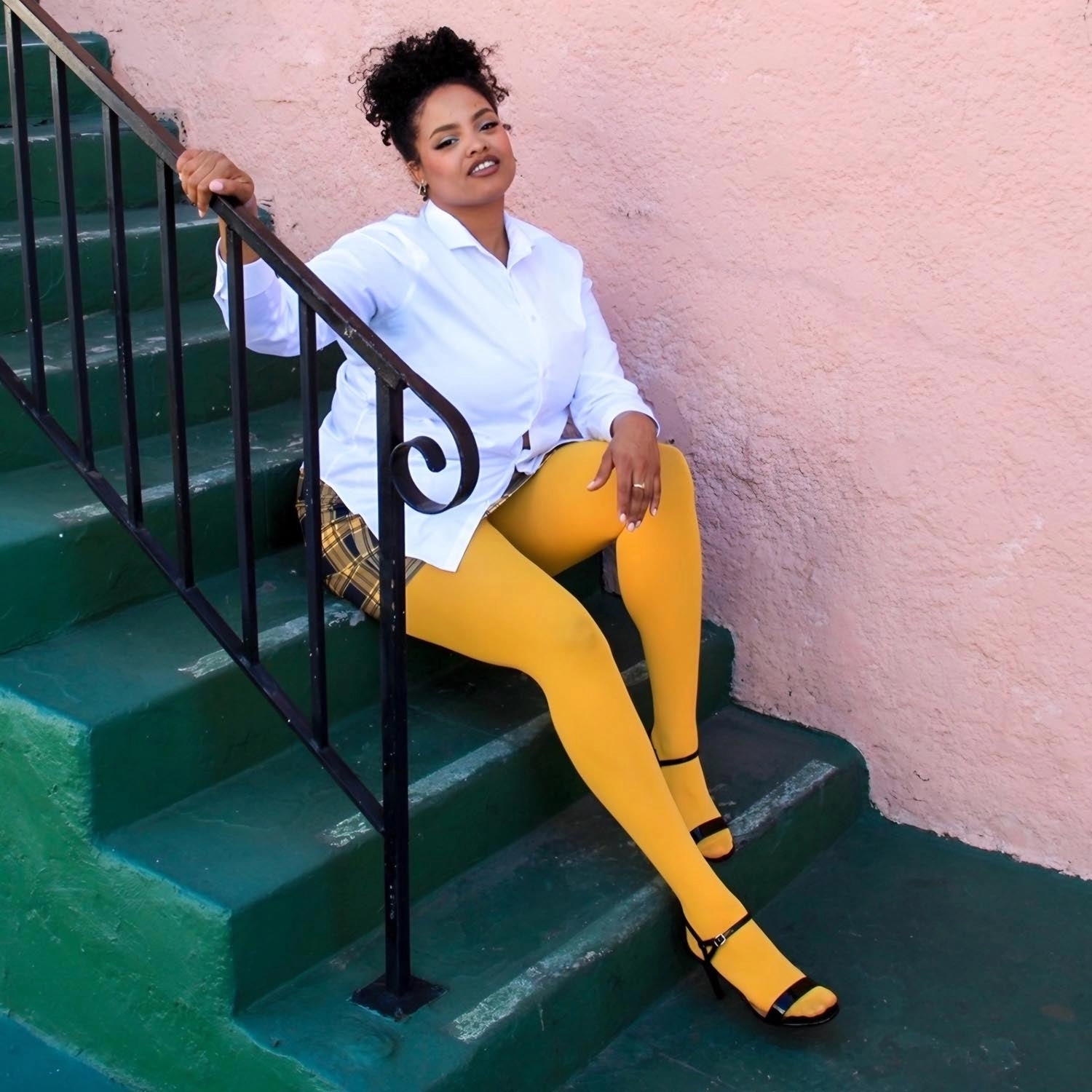Opaque 80 Den Tights - Mimosa