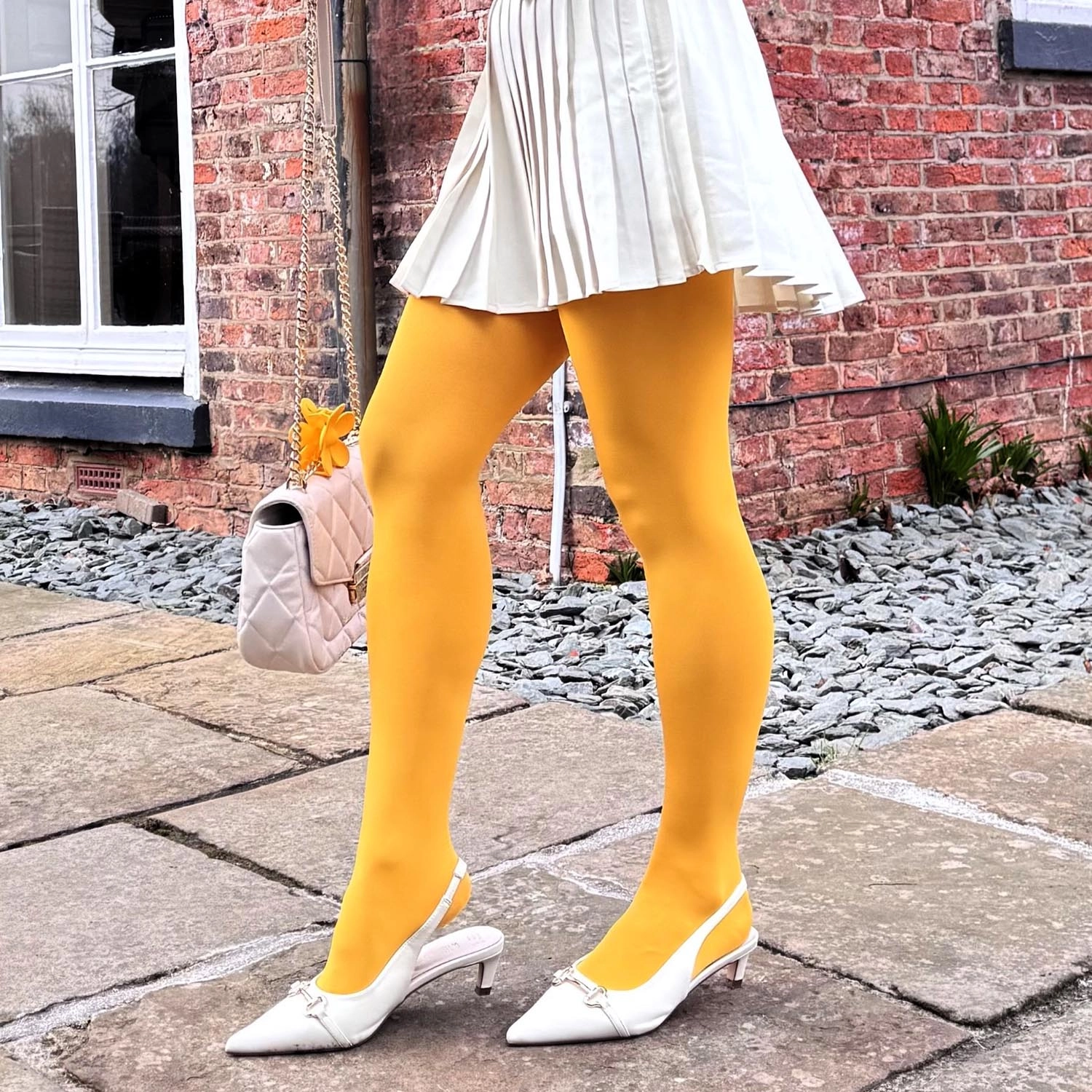 Opaque 80 Den Tights - Mimosa