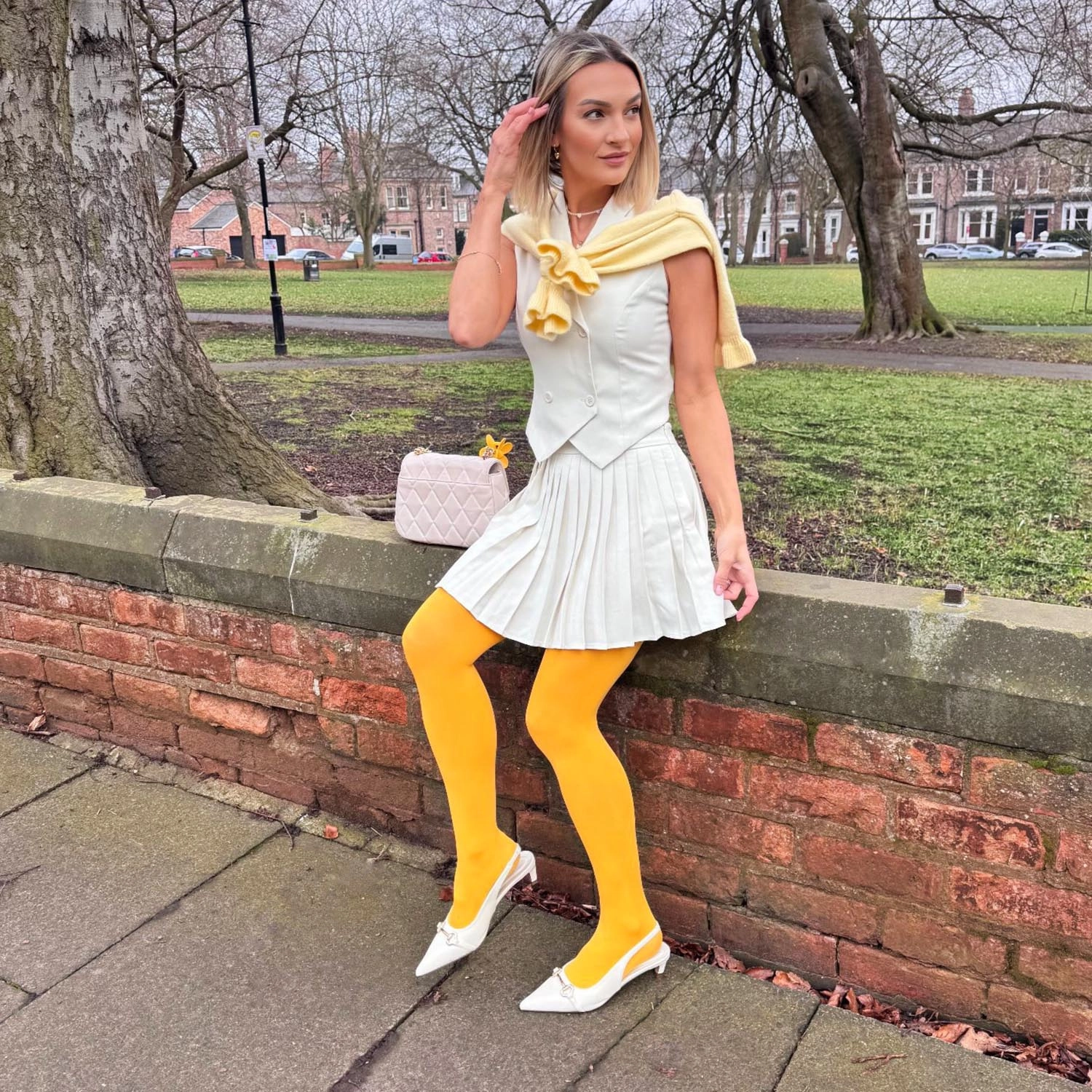 Opaque 80 Den Tights - Mimosa