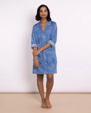 Organic Cotton Blue Nightshirt, Eve