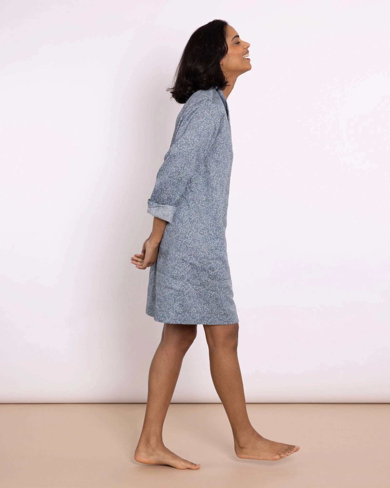 Organic Cotton Blue Nightshirt, Little Bums