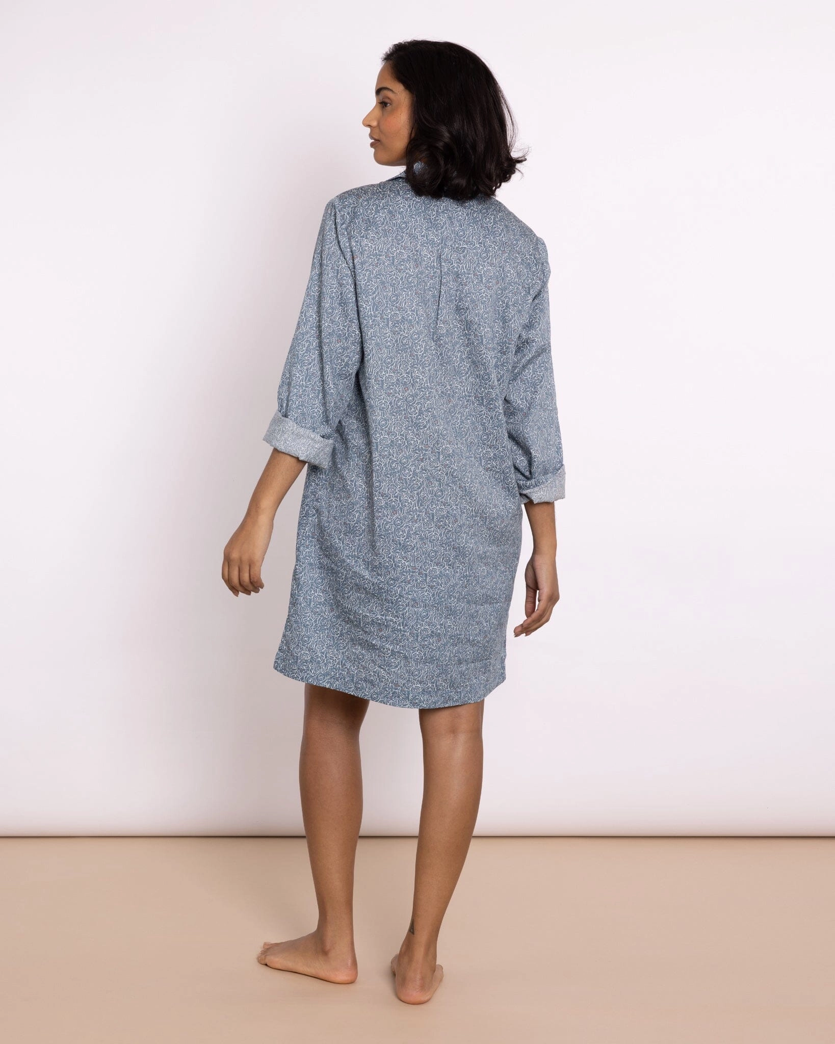 Organic Cotton Blue Nightshirt, Little Bums