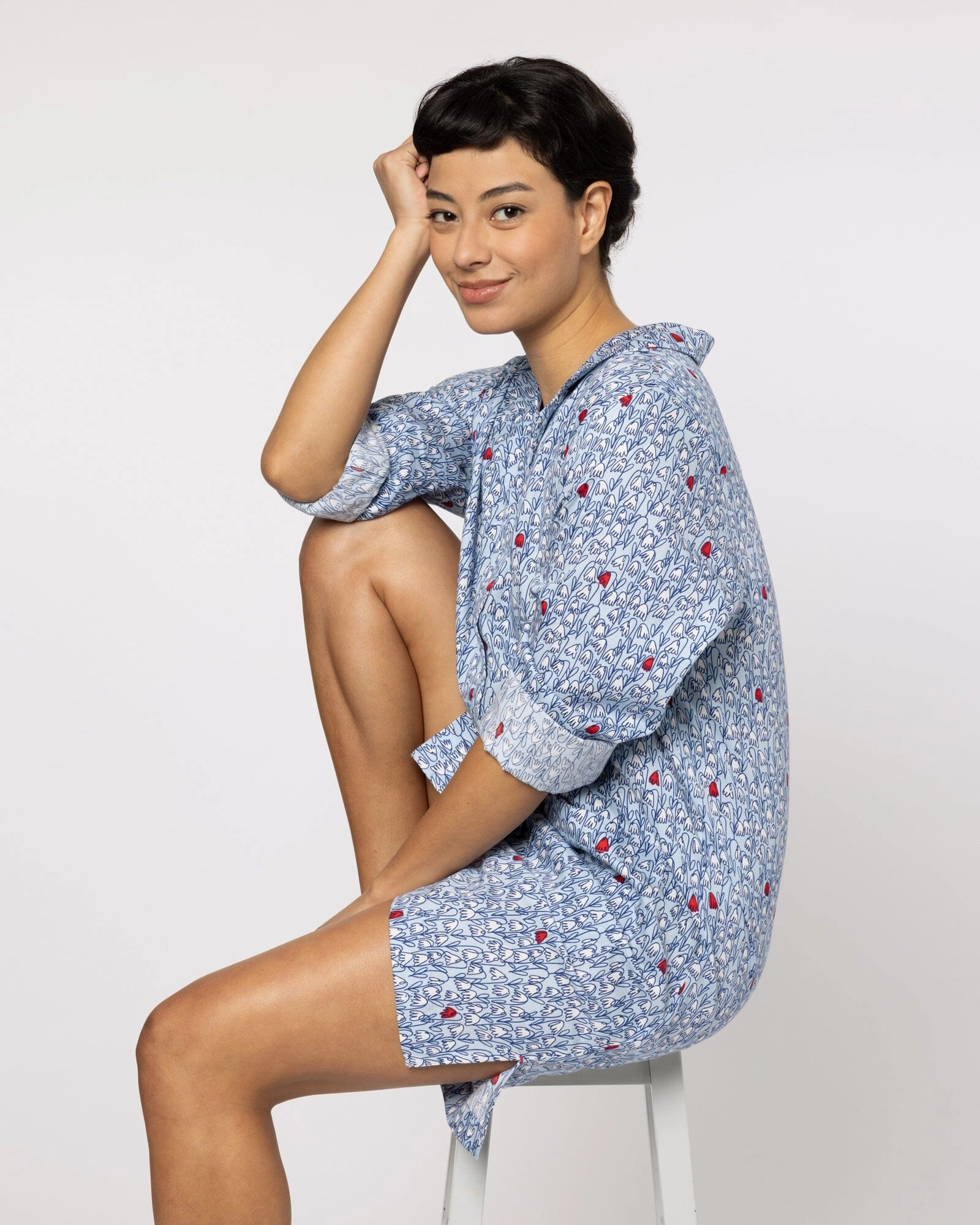 Organic Cotton Blue Nightshirt, Pixie