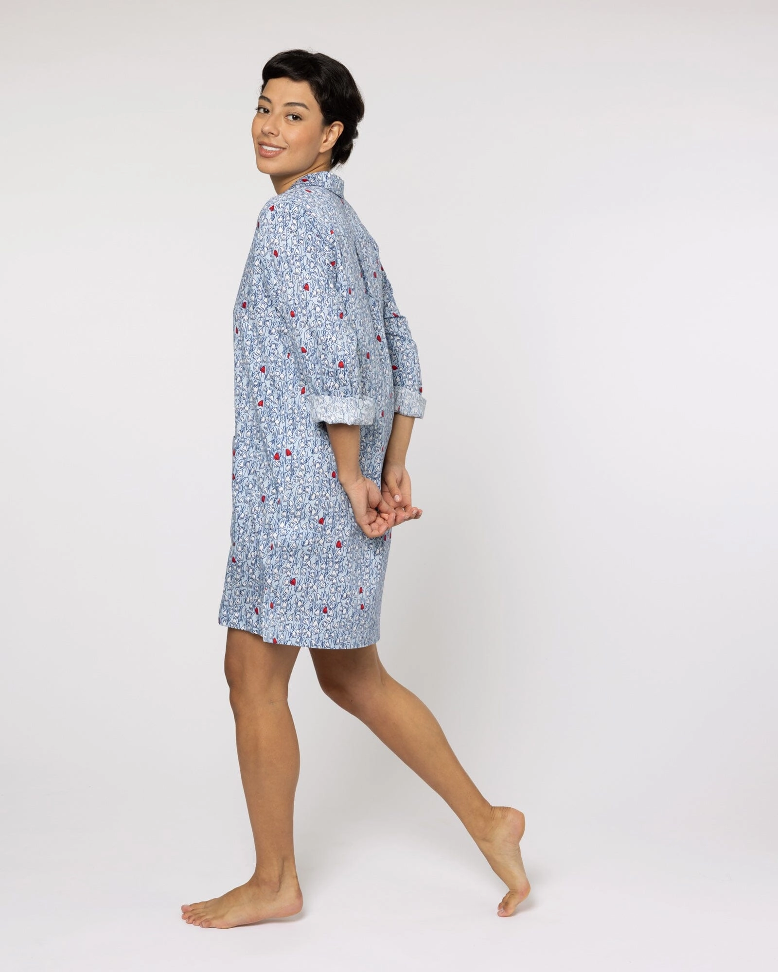 Organic Cotton Blue Nightshirt, Pixie