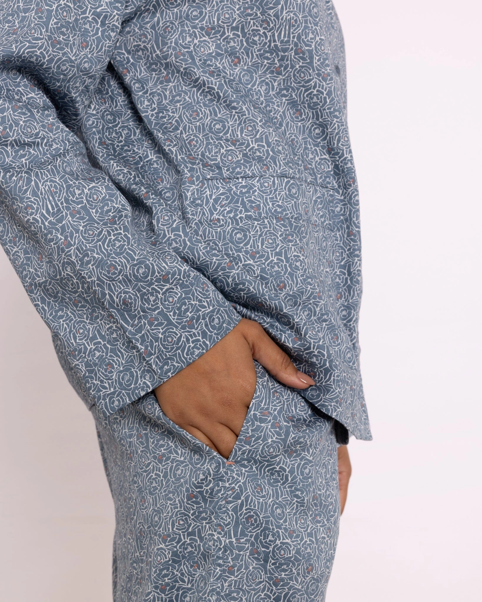 Organic Cotton Blue Pyjama Set, Little Bums