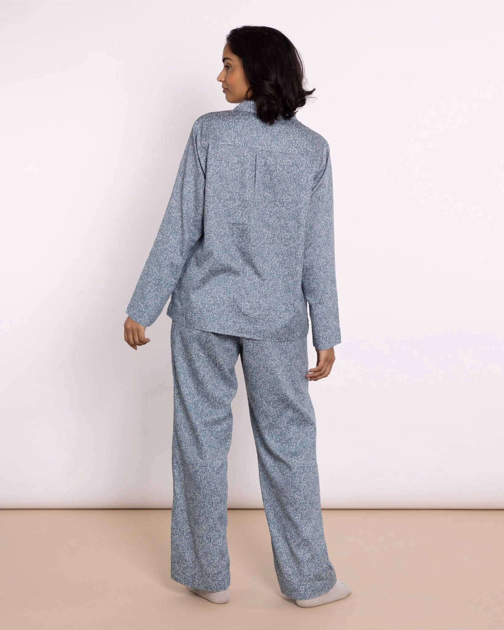 Organic Cotton Blue Pyjama Set, Little Bums