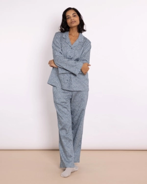 Organic Cotton Blue Pyjama Set, Little Bums