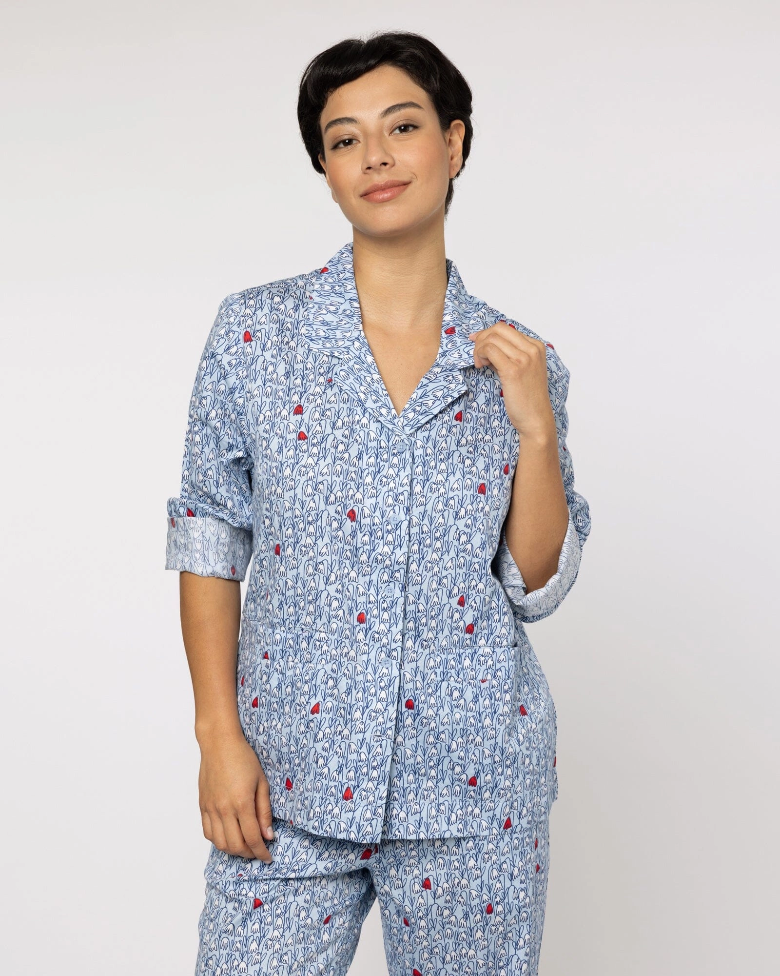 Organic Cotton Blue Pyjama Set, Pixie