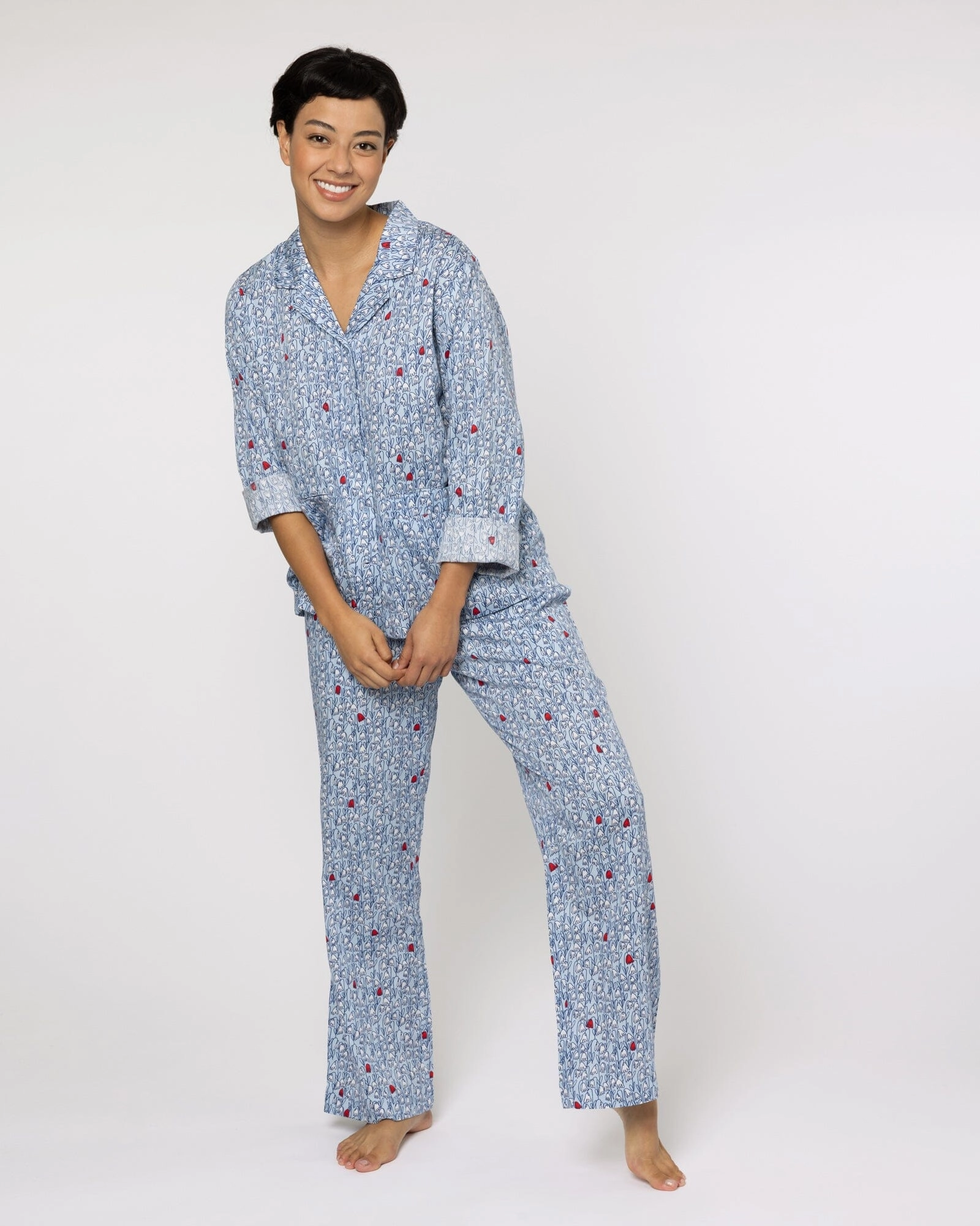 Organic Cotton Blue Pyjama Set, Pixie