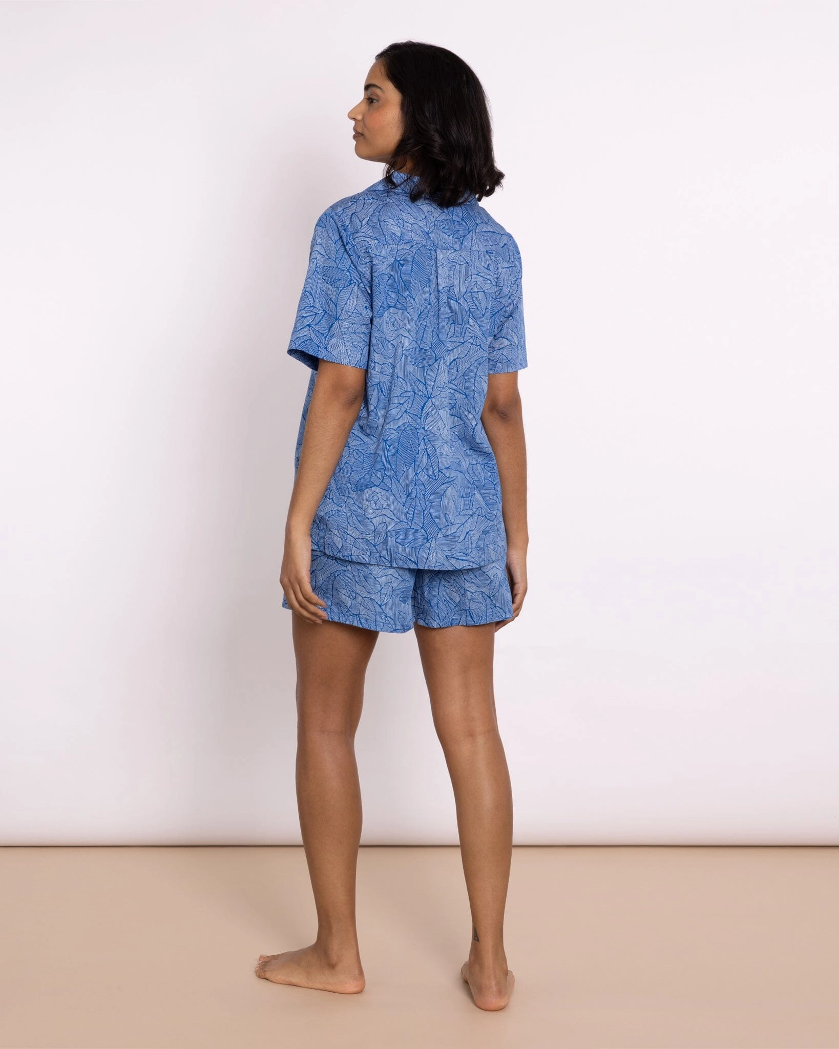 Organic Cotton Blue Short Pyjama Set, Eve