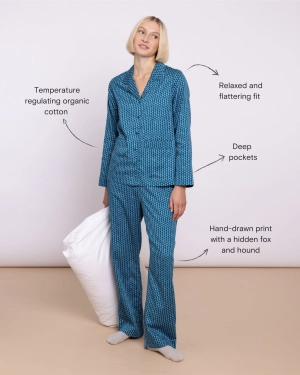 Organic Cotton Green Pyjama Set, Hounds of Love