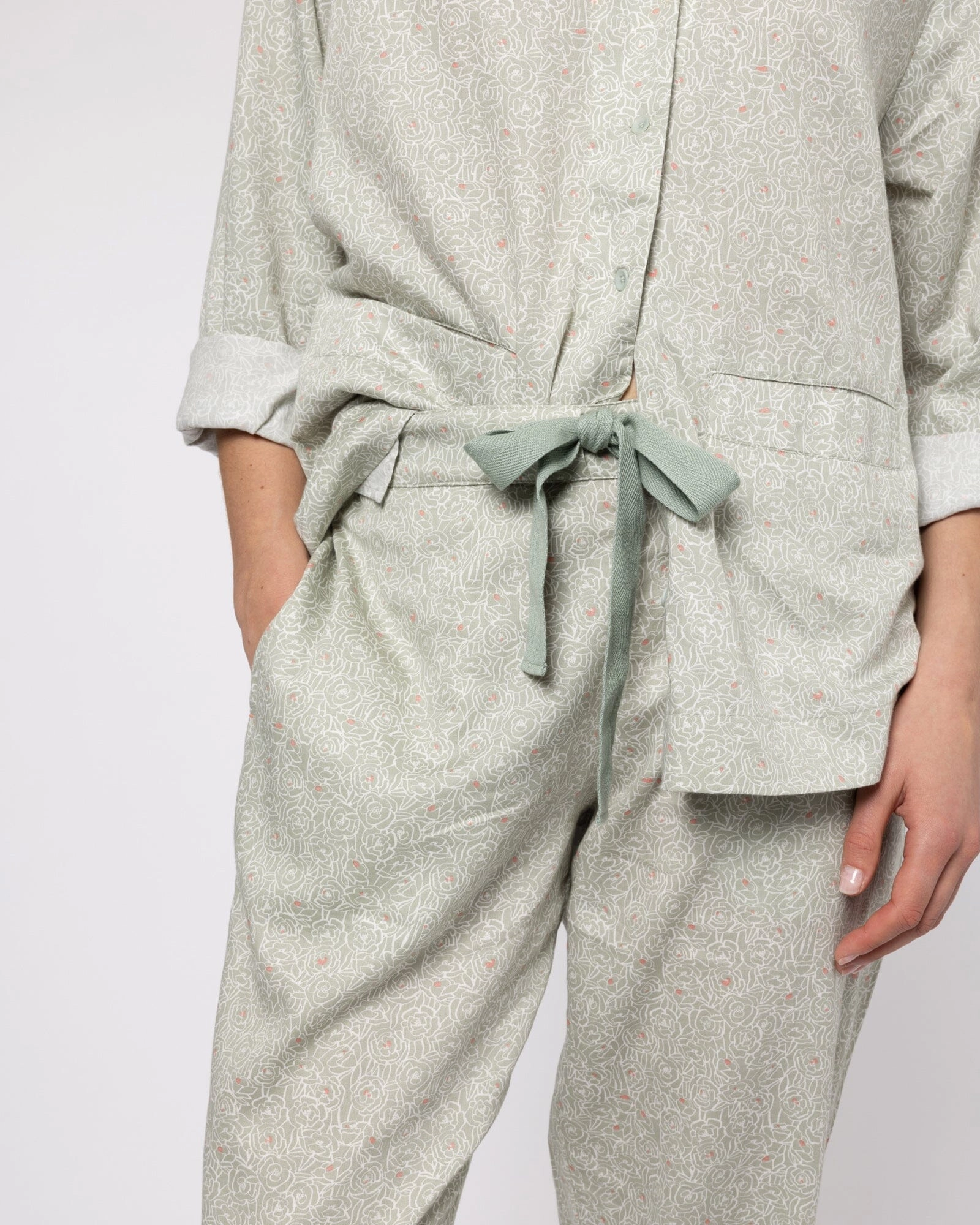 Organic Cotton Grey Pyjama Set, Little Bums
