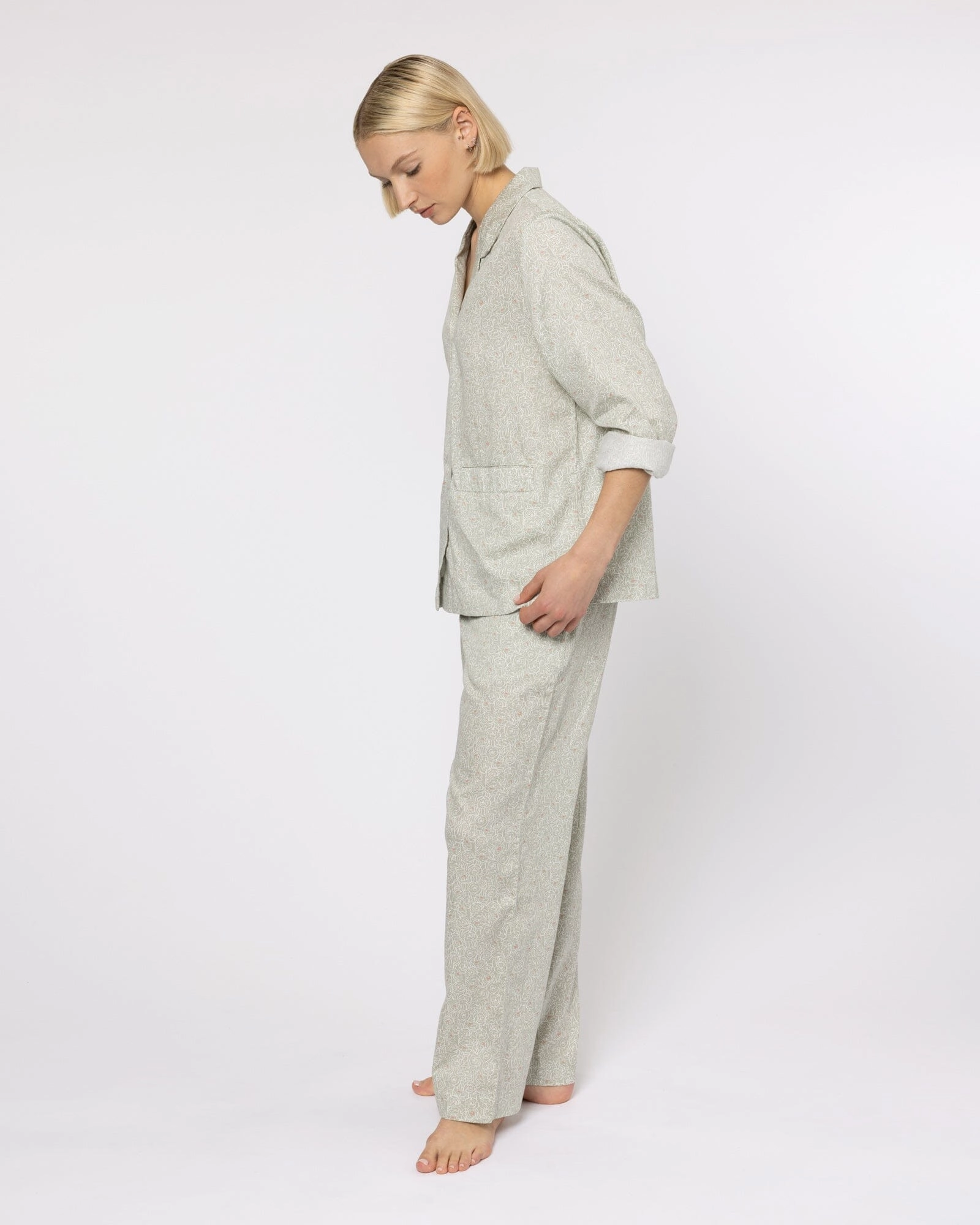 Organic Cotton Grey Pyjama Set, Little Bums