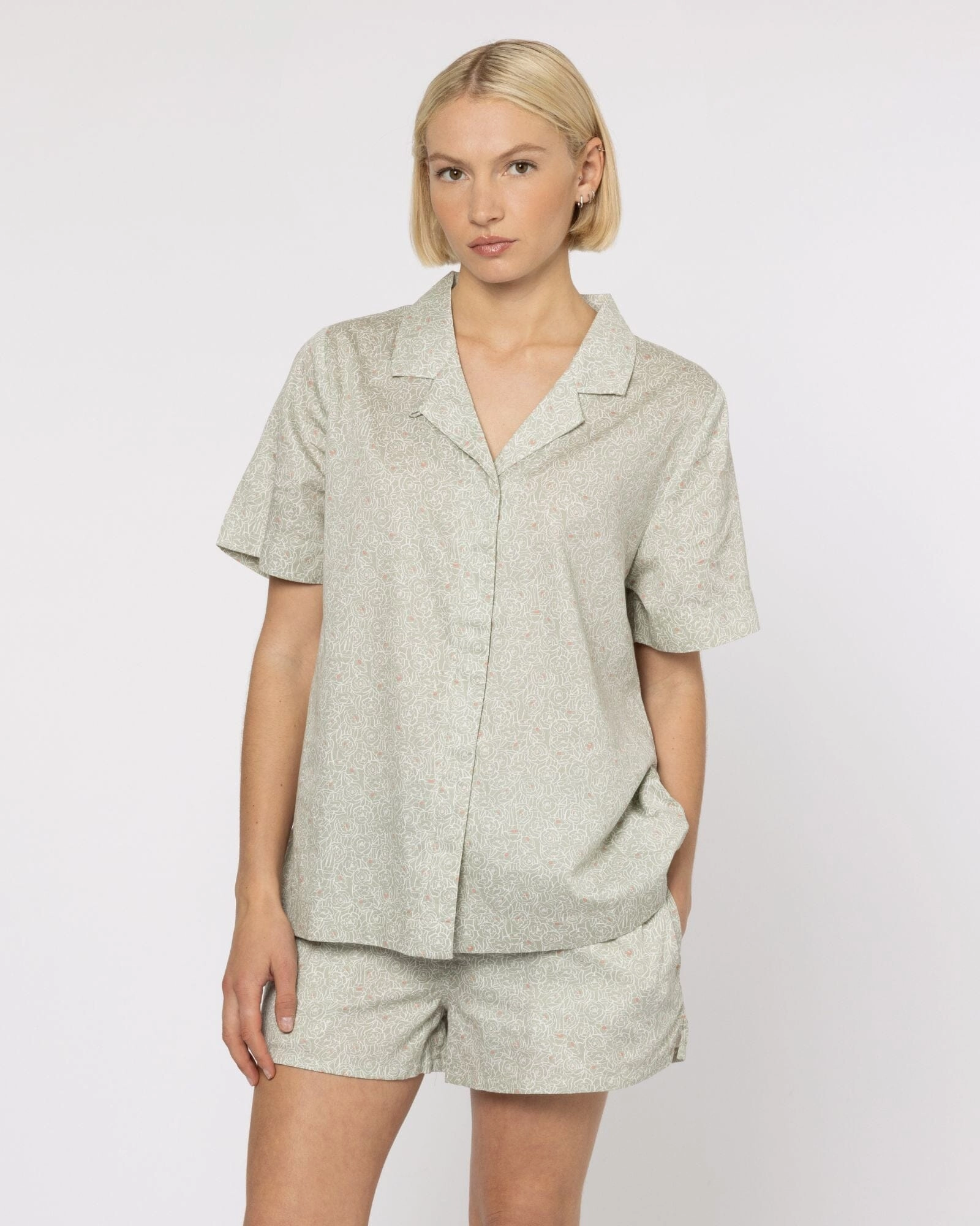 Organic Cotton Grey Short Pyjama Set, Little Bums
