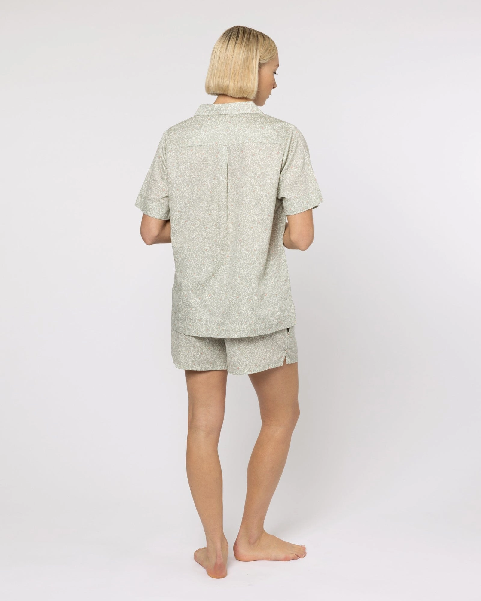 Organic Cotton Grey Short Pyjama Set, Little Bums