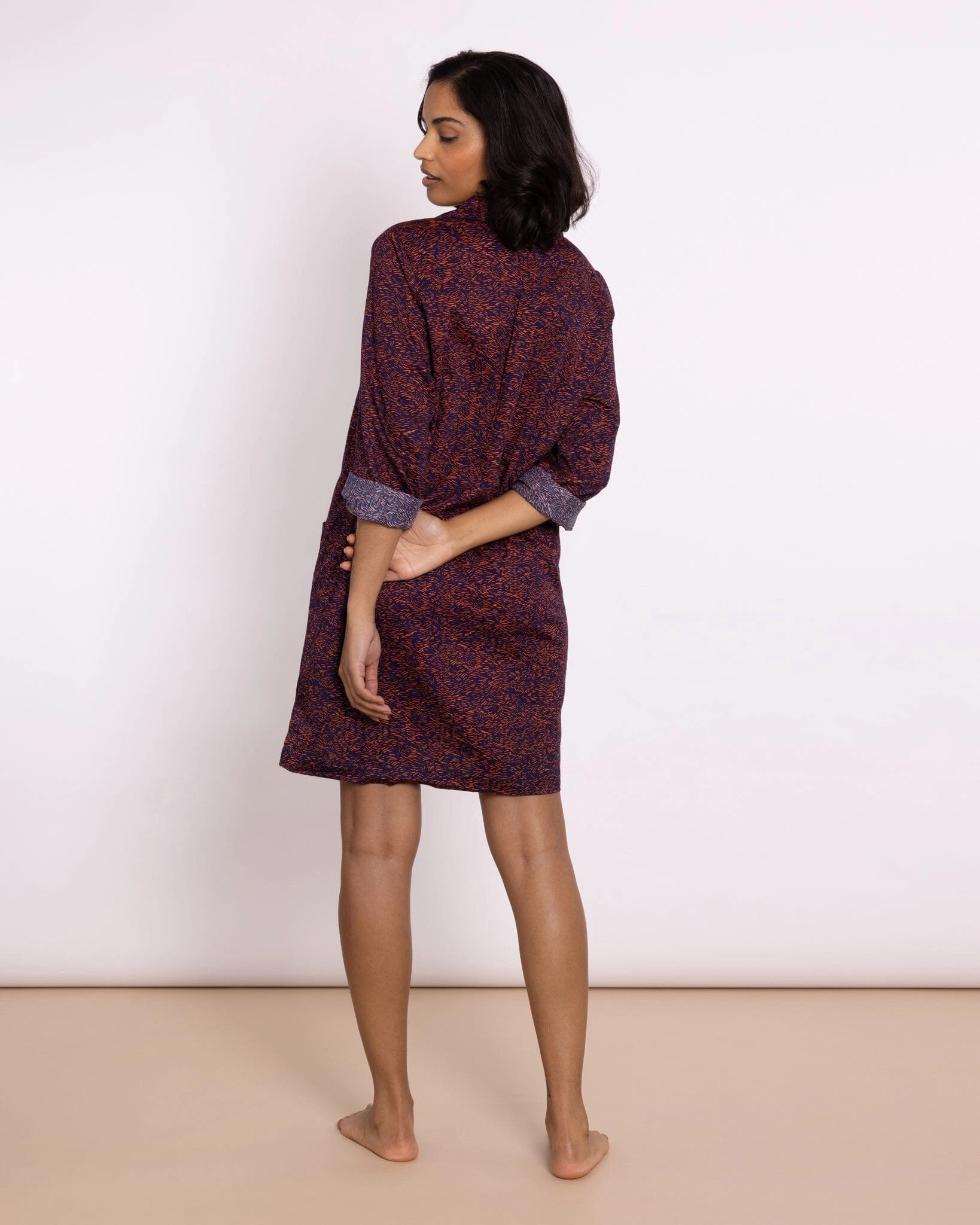 Organic Cotton Navy Nightshirt, Field of Dreams