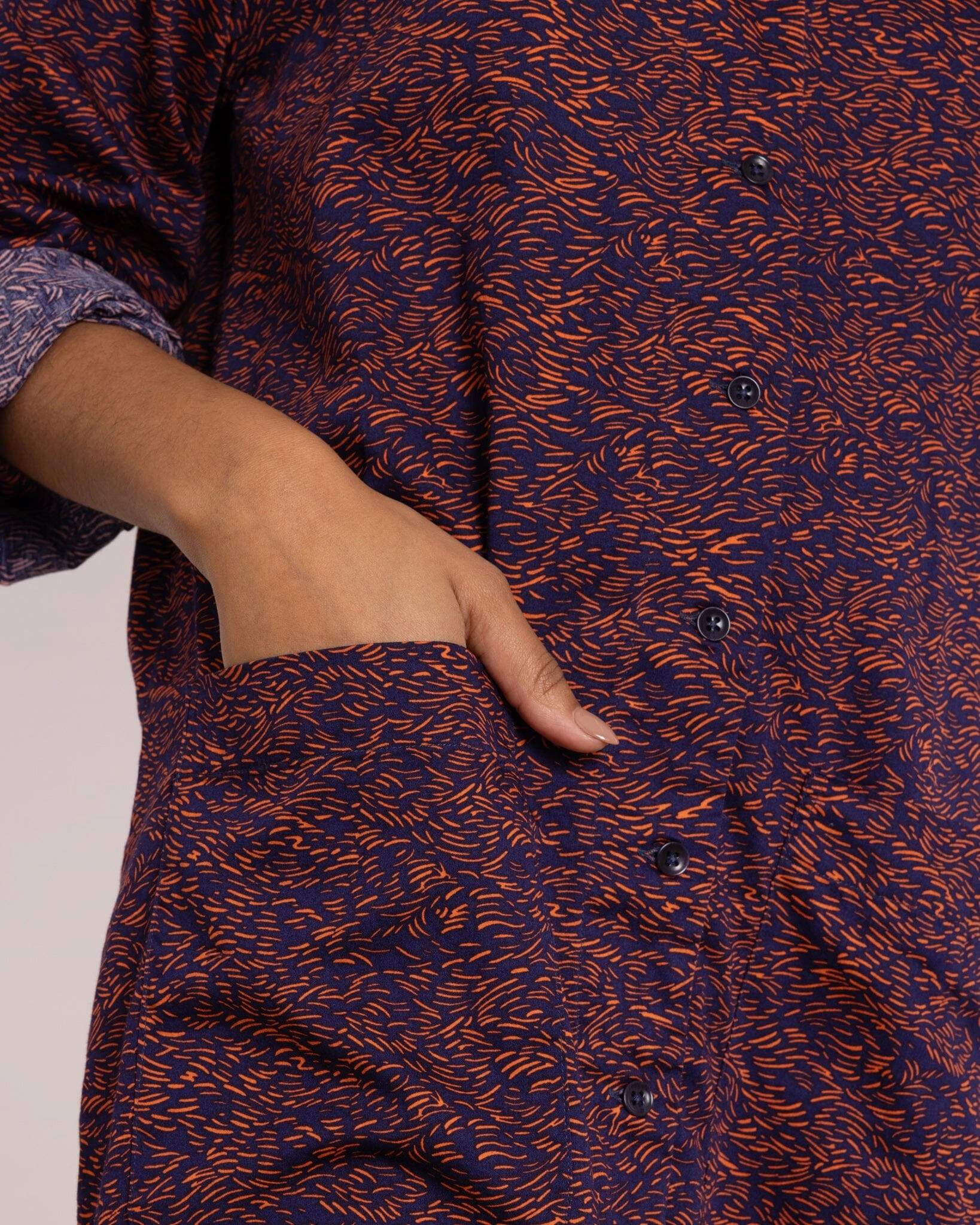 Organic Cotton Navy Nightshirt, Field of Dreams