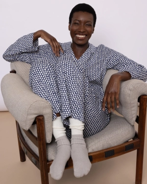 Organic Cotton Navy Pyjama Set, Hounds of Love